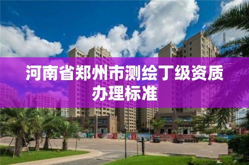 河南省郑州市测绘丁级资质办理标准