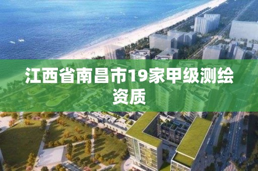 江西省南昌市19家甲级测绘资质