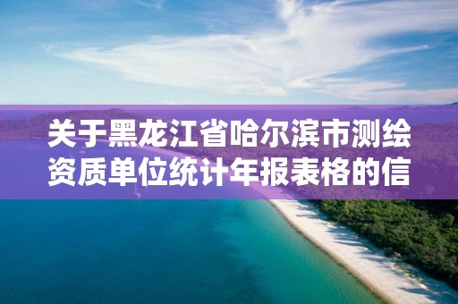 关于黑龙江省哈尔滨市测绘资质单位统计年报表格的信息