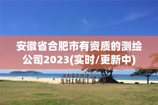 安徽省合肥市有资质的测绘公司2023(实时/更新中)