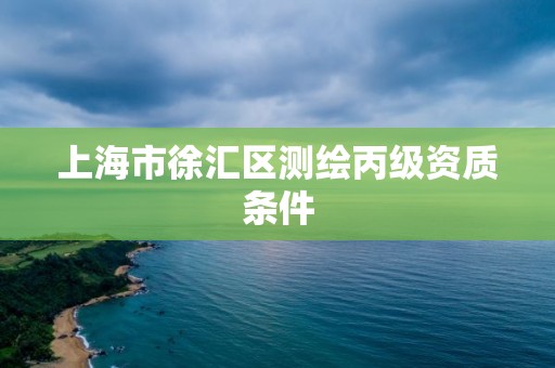 上海市徐汇区测绘丙级资质条件