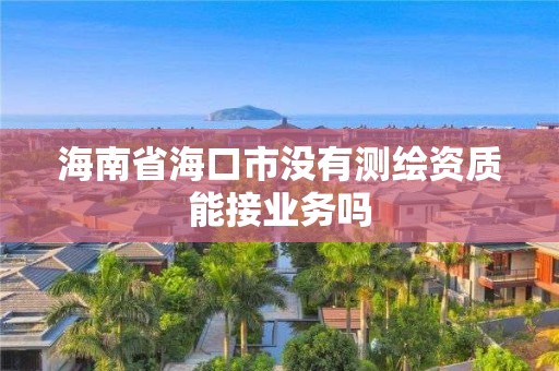 海南省海口市没有测绘资质能接业务吗