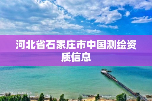 河北省石家庄市中国测绘资质信息