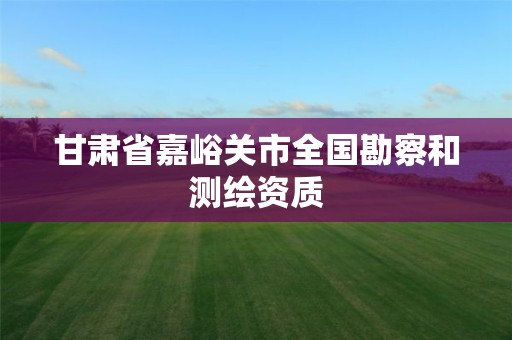 甘肃省嘉峪关市全国勘察和测绘资质