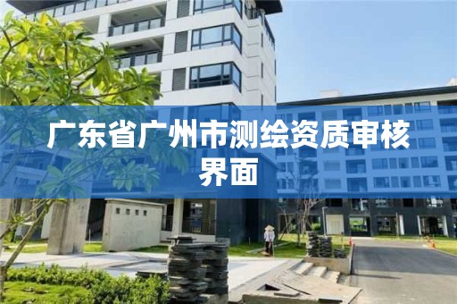 广东省广州市测绘资质审核界面