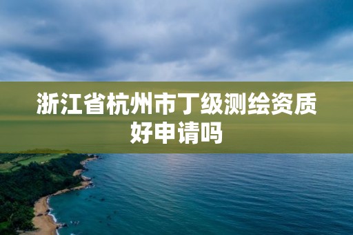 浙江省杭州市丁级测绘资质好申请吗