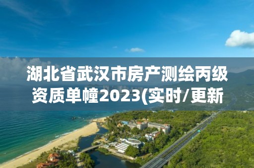 湖北省武汉市房产测绘丙级资质单幢2023(实时/更新中)