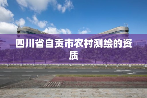 四川省自贡市农村测绘的资质