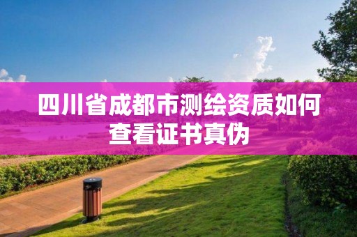 四川省成都市测绘资质如何查看证书真伪