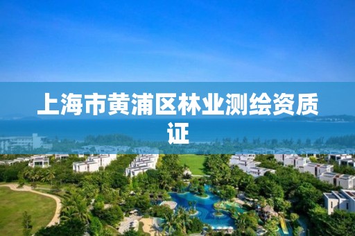 上海市黄浦区林业测绘资质证