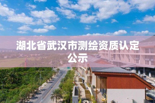 湖北省武汉市测绘资质认定公示