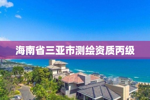 海南省三亚市测绘资质丙级