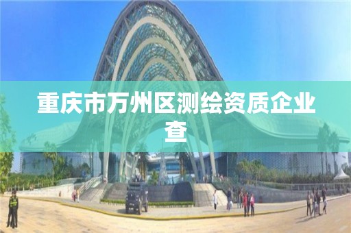 重庆市万州区测绘资质企业查