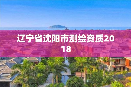 辽宁省沈阳市测绘资质2018