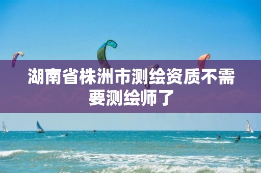 湖南省株洲市测绘资质不需要测绘师了