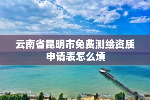 云南省昆明市免费测绘资质申请表怎么填