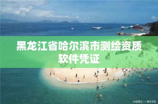 黑龙江省哈尔滨市测绘资质软件凭证