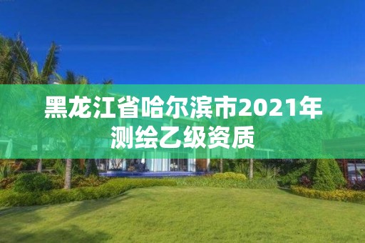 黑龙江省哈尔滨市2021年测绘乙级资质