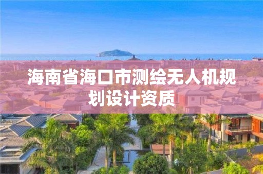 海南省海口市测绘无人机规划设计资质