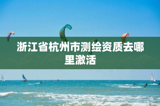 浙江省杭州市测绘资质去哪里激活