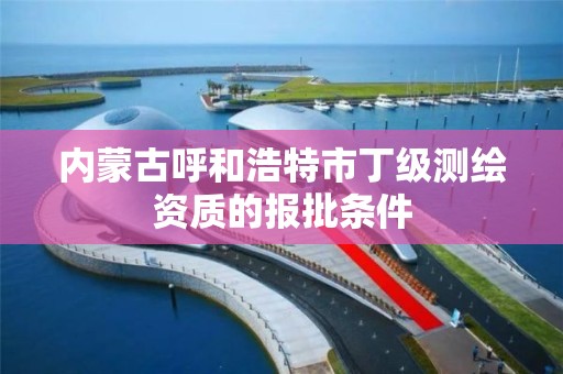 内蒙古呼和浩特市丁级测绘资质的报批条件