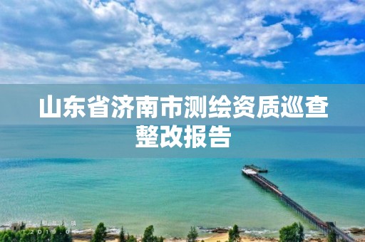 山东省济南市测绘资质巡查整改报告