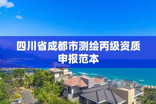 四川省成都市测绘丙级资质申报范本