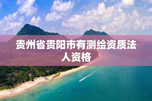 贵州省贵阳市有测绘资质法人资格