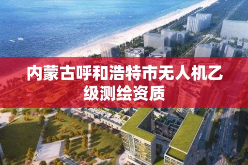 内蒙古呼和浩特市无人机乙级测绘资质