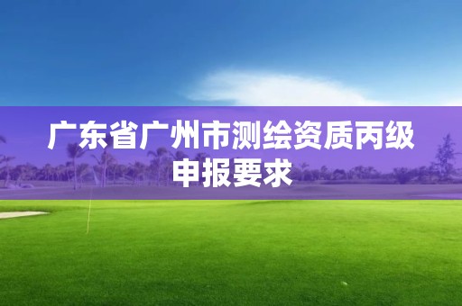 广东省广州市测绘资质丙级申报要求