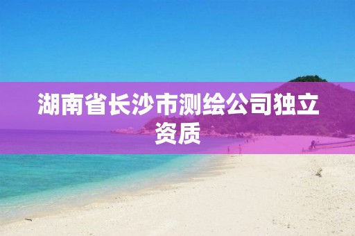 湖南省长沙市测绘公司独立资质