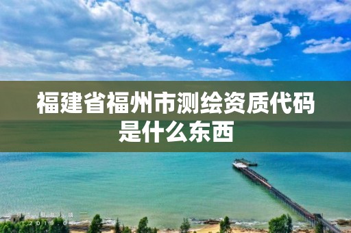 福建省福州市测绘资质代码是什么东西