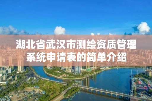 湖北省武汉市测绘资质管理系统申请表的简单介绍 湖北省武汉市测绘资质管理系统申请表的简单介绍