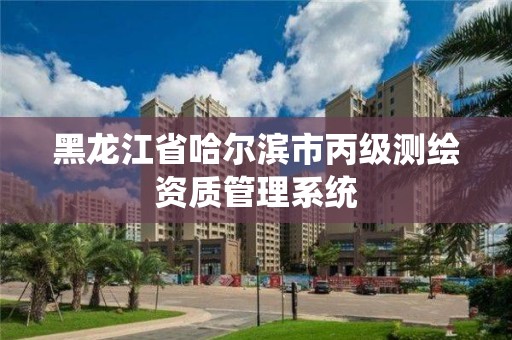 黑龙江省哈尔滨市丙级测绘资质管理系统