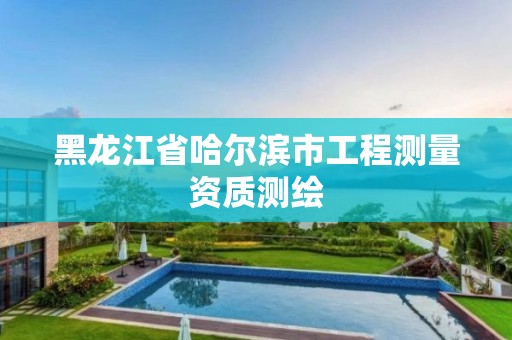 黑龙江省哈尔滨市工程测量资质测绘