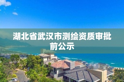 湖北省武汉市测绘资质审批前公示