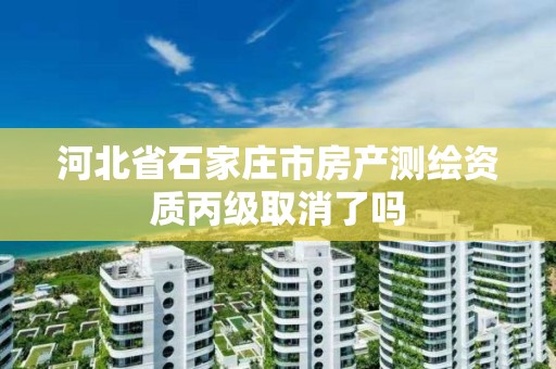 河北省石家庄市房产测绘资质丙级取消了吗