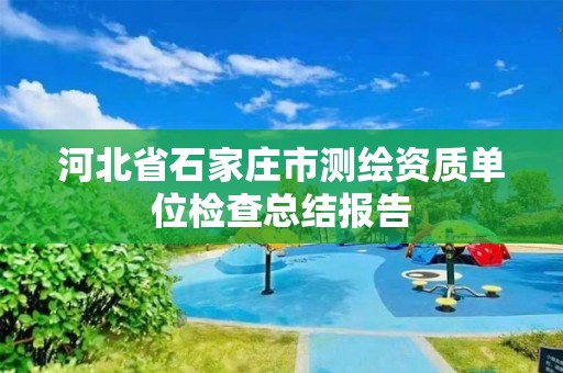 河北省石家庄市测绘资质单位检查总结报告