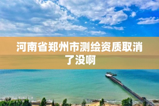 河南省郑州市测绘资质取消了没啊