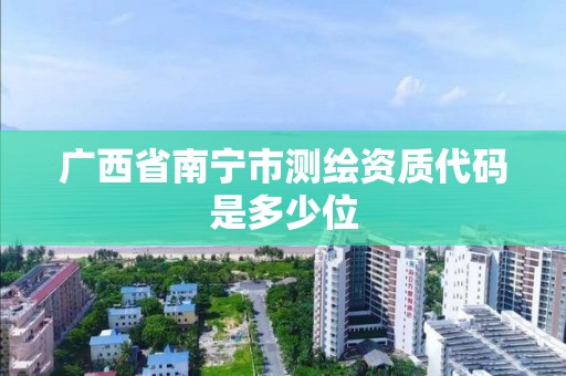 广西省南宁市测绘资质代码是多少位