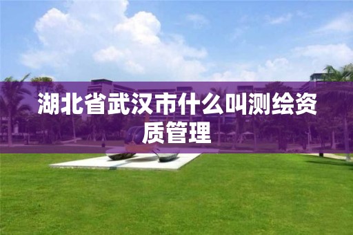 湖北省武汉市什么叫测绘资质管理