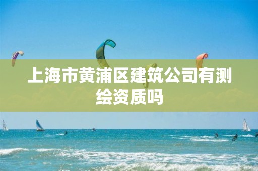 上海市黄浦区建筑公司有测绘资质吗