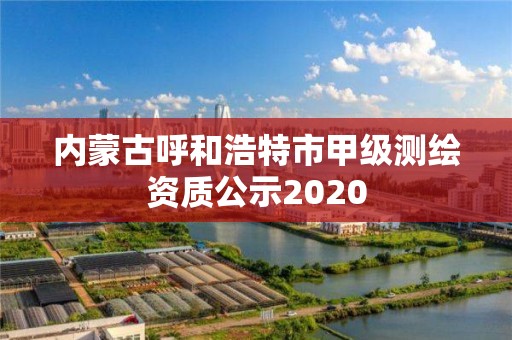 内蒙古呼和浩特市甲级测绘资质公示2020