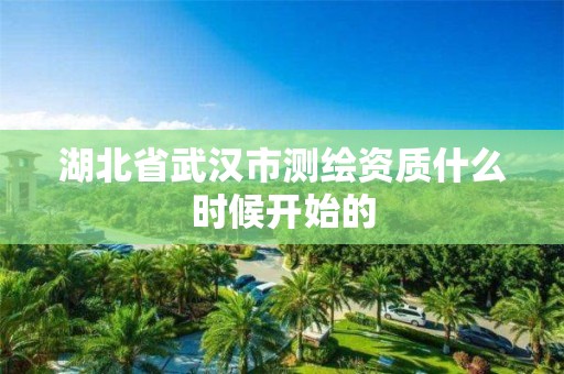 湖北省武汉市测绘资质什么时候开始的