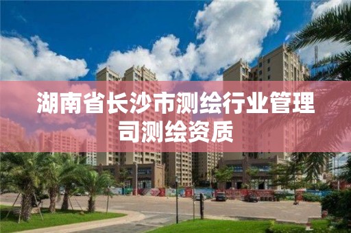 湖南省长沙市测绘行业管理司测绘资质