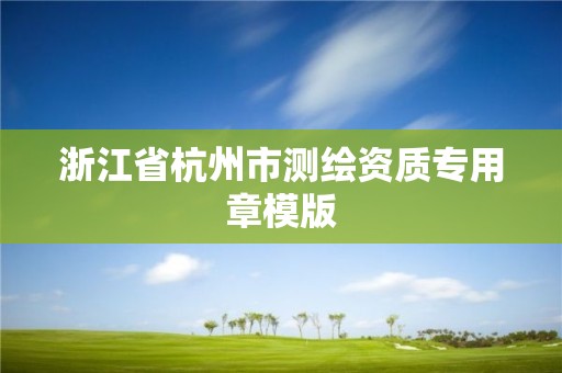 浙江省杭州市测绘资质专用章模版