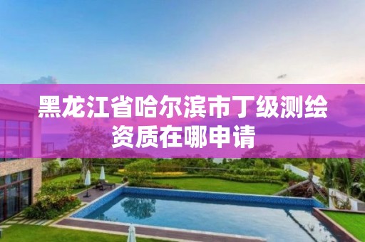 黑龙江省哈尔滨市丁级测绘资质在哪申请