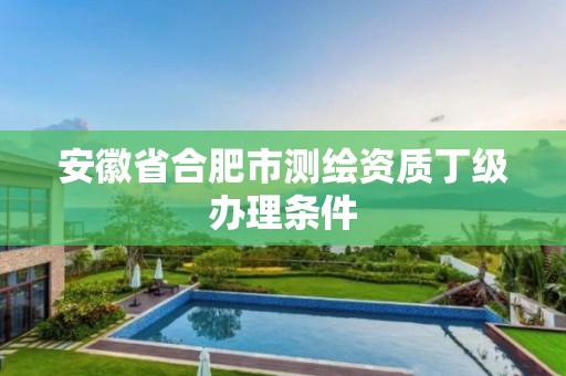 安徽省合肥市测绘资质丁级办理条件