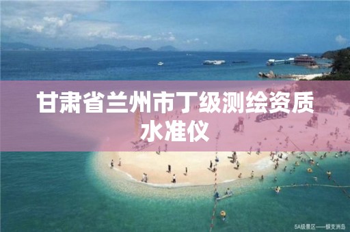 甘肃省兰州市丁级测绘资质水准仪