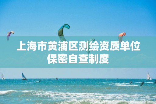 上海市黄浦区测绘资质单位保密自查制度